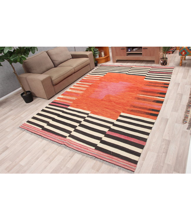 304x206cm Handgemacht modern Wolle Kelim Teppich