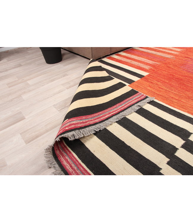 305x209 cm Handmade Afghan modern Kilim Area Rug Wool Carpet