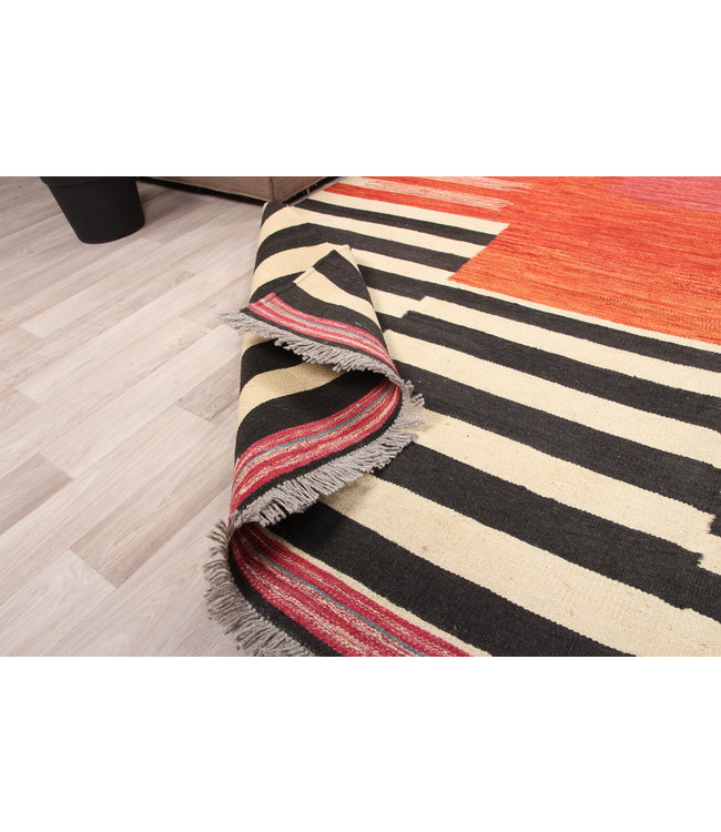 305x209cm Handgemacht modern Wolle Kelim Teppich