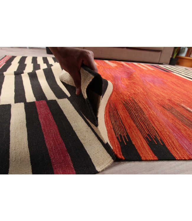 305x209cm Handgemacht modern Wolle Kelim Teppich