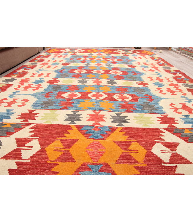 298x201 cm Handgemacht traditionelle   Wolle Kelim Teppich