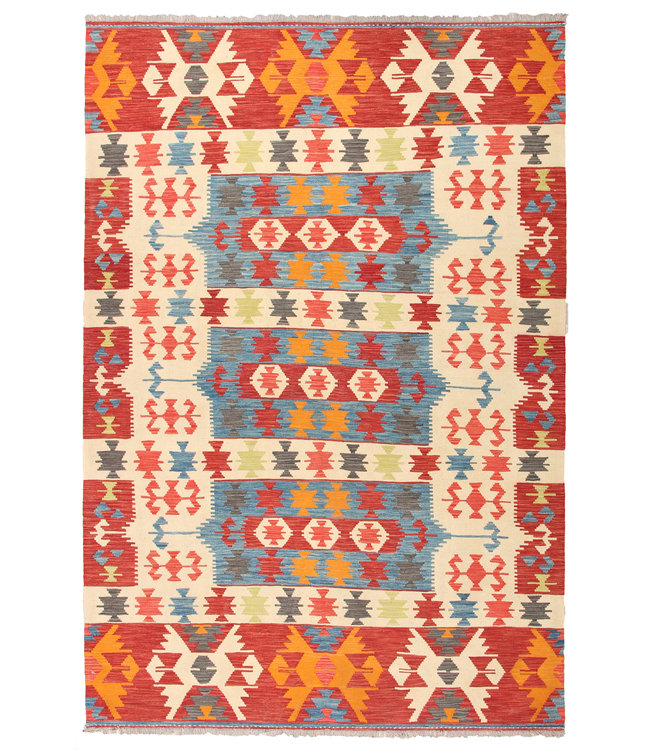 298x201 cm Handmade Afghan traditional Kilim Area Rug Wool Carpet