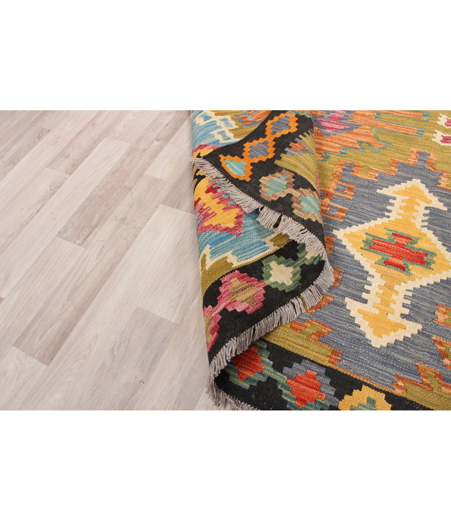 300x201 cm Handmade Afghan traditional Kilim Area Rug Wool Carpet