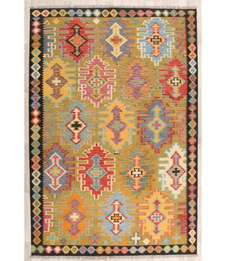 300x201 cm Handmade Afghan  traditional  Kilim Area Rug Wool Carpet