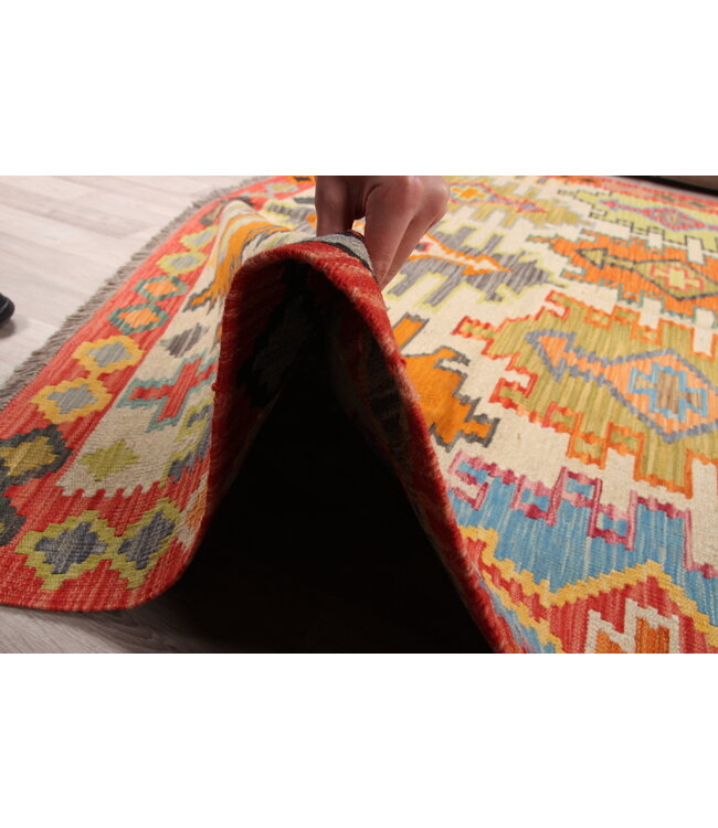 294x209 cm Handmade Afghan traditional Kilim Area Rug Wool Carpet