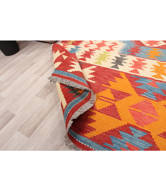 304x204 cm Handmade Afghan traditional Kilim Area Rug Wool Carpet