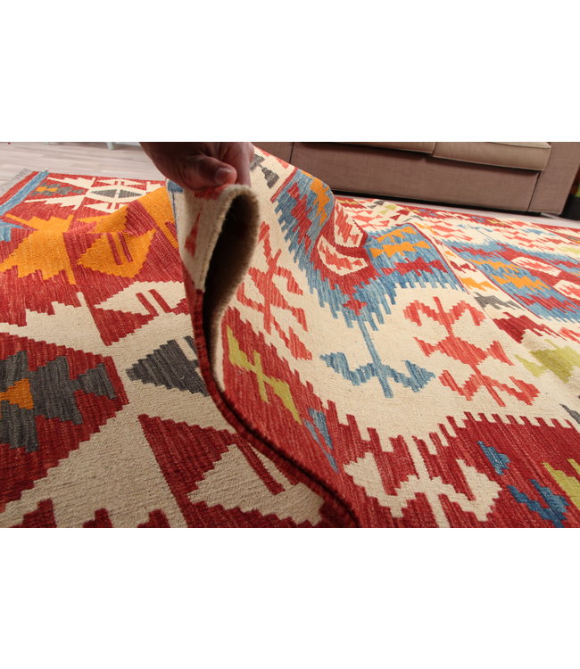 304x204 cm Handgemacht traditionelle   Wolle Kelim Teppich