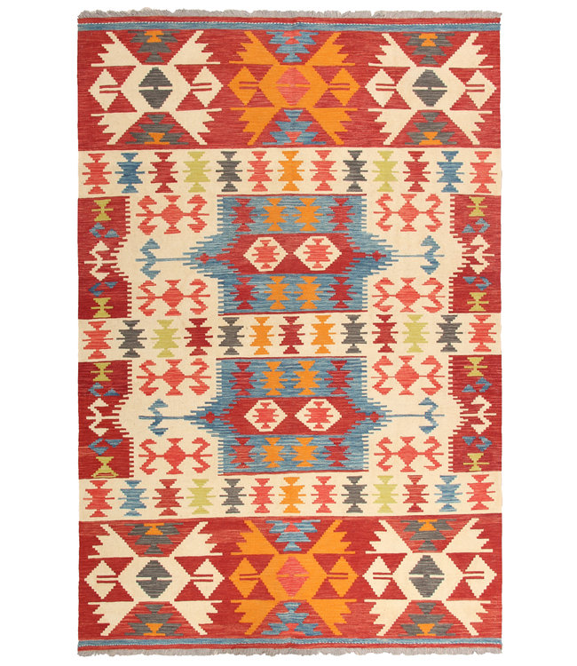 304x204 cm Handmade Afghan traditional Kilim Area Rug Wool Carpet