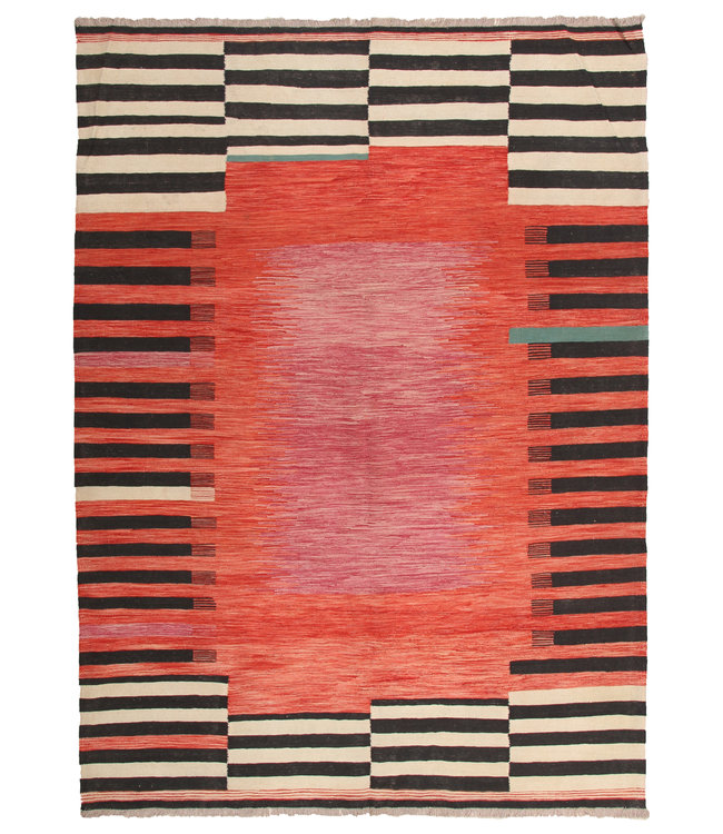 295x212cm Handmade Afghan modern Kilim Area Rug Wool Carpet