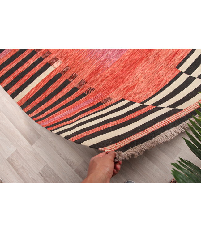 295x212cm Handmade Afghan modern Kilim Area Rug Wool Carpet