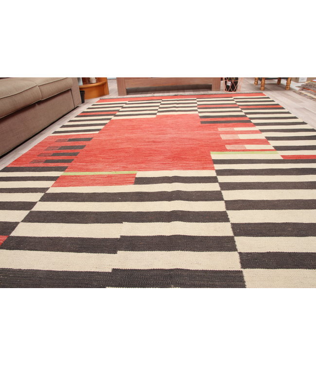 302x202cm Handmade Afghan modern Kilim Area Rug Wool Carpet