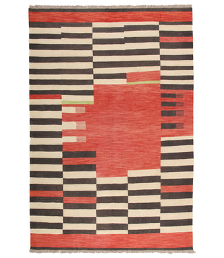 302x202  cm Handmade Afghan modern Kilim Area Rug Wool Carpet