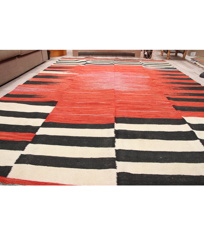 297x196cm Handmade Afghan modern Kilim Area Rug Wool Carpet