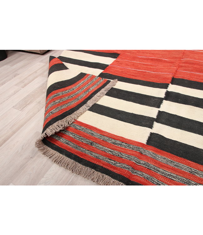 297x196cm Handmade Afghan modern Kilim Area Rug Wool Carpet