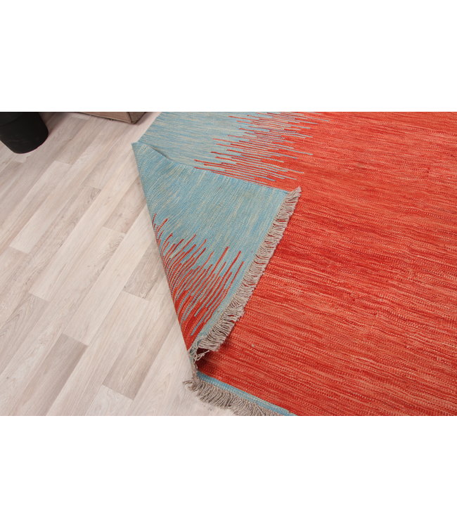 300x208 cm Handmade Afghan modern Kilim Area Rug Wool Carpet