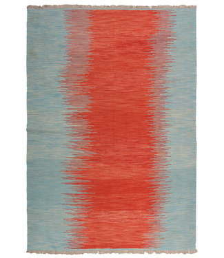 300x208 cm Handmade Afghan modern Kilim Area Rug Wool Carpet