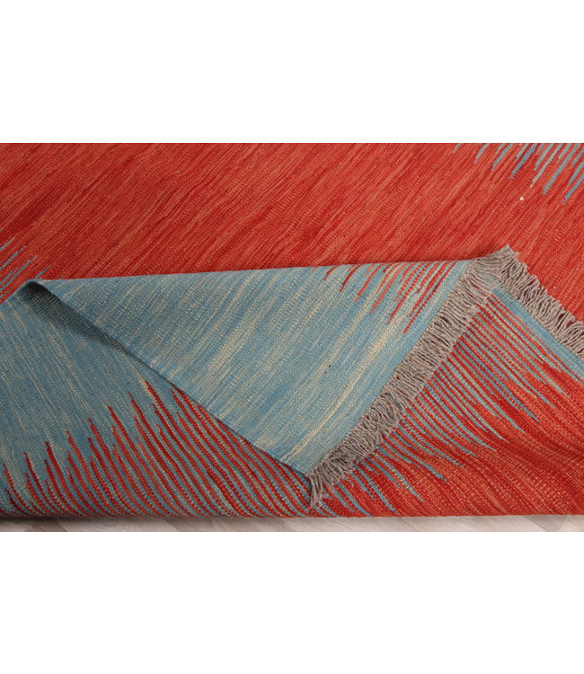 300x196 cm Handgemacht modern Wolle Kelim Teppich