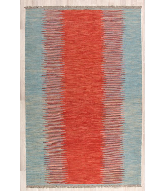 300x196 cm Handmade Afghan modern Kilim Area Rug Wool Carpet