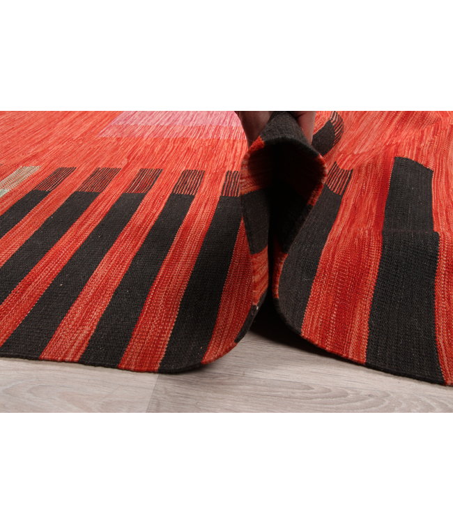 302x201 cm Handmade Afghan modern Kilim Area Rug Wool Carpet