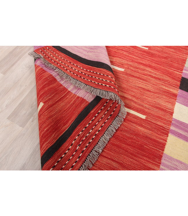 306x205cm Handgemacht modern Wolle Kelim Teppich