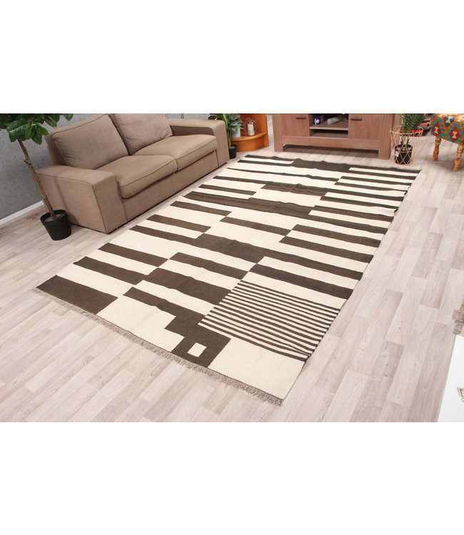 300x200 cm Handmade Afghan modern Kilim Area Rug Wool Carpet