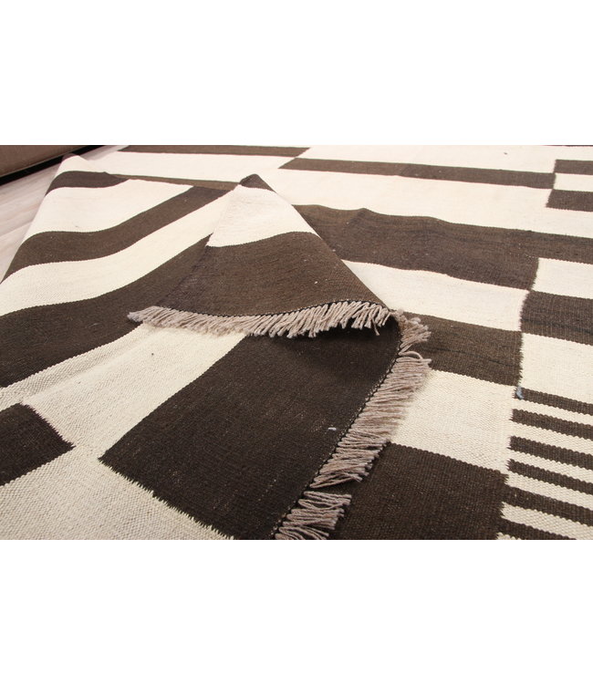 300x200cm  Handgeweven modern Kelim Tapijt Wol