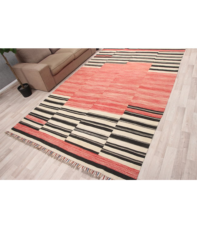 319x202 cm Handmade Afghan modern Kilim Area Rug Wool Carpet