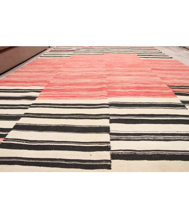 319x202 cm Handgemacht modern Wolle Kelim Teppich