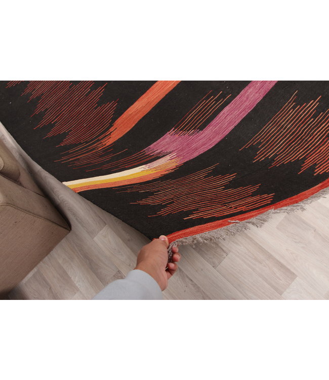 305x202cm Handgemacht traditionelle   Wolle Kelim Teppich