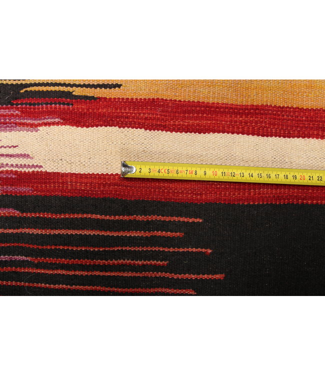 305x202cm Handmade Afghan traditional Kilim Area Rug Wool Carpet