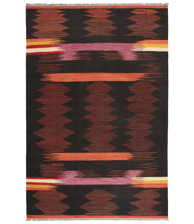 305x202cm Handmade Afghan traditional Kilim Area Rug Wool Carpet
