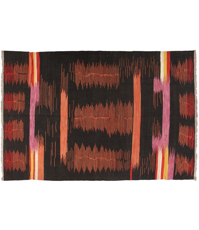 303x205 cm Handmade Afghan modern Kilim Area Rug Wool Carpet