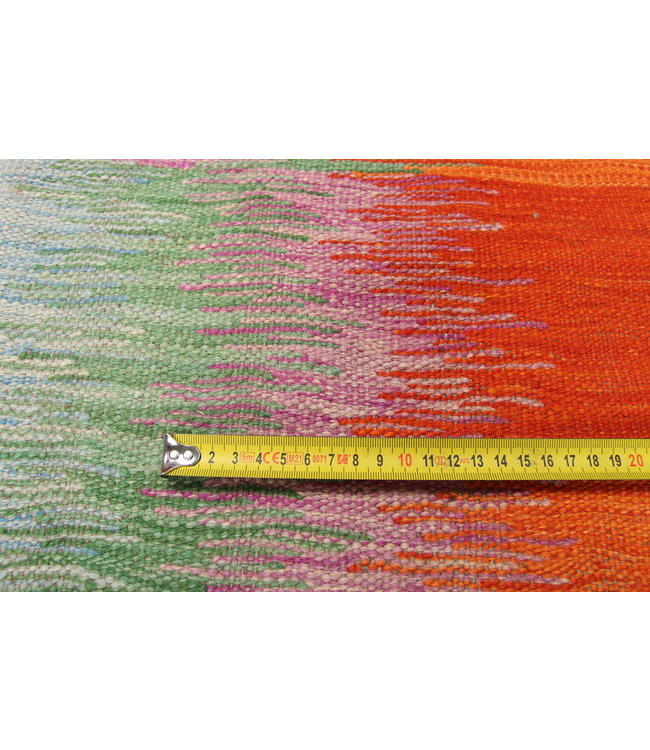 317x155cm Handmade Afghan modern Kilim Area Rug Wool Carpet