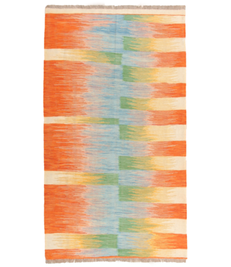 220x126cm Handgemacht modern Wolle Kelim Teppich