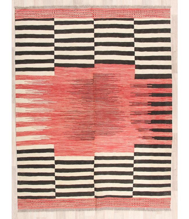 204x158cm Handmade Afghan modern Kilim Area Rug Wool Carpet