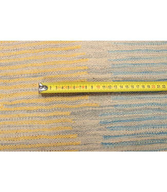 206x146cm  Handgeweven modern Kelim Tapijt Wol