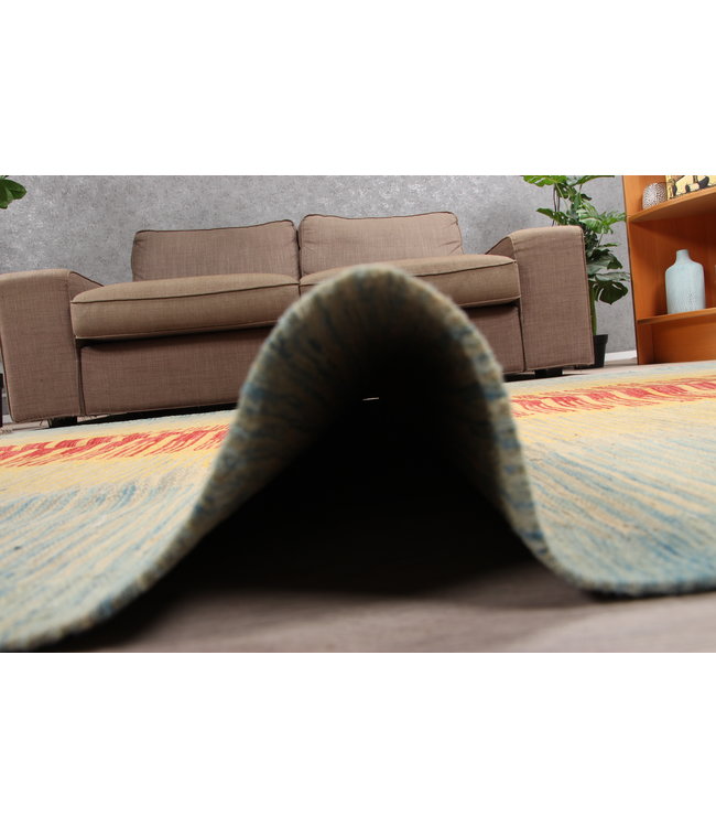 206x146cm Handmade Afghan modern Kilim Area Rug Wool Carpet