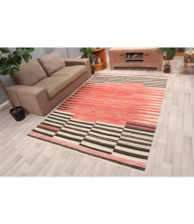 262x182cm Handmade Afghan modern Kilim Area Rug Wool Carpet