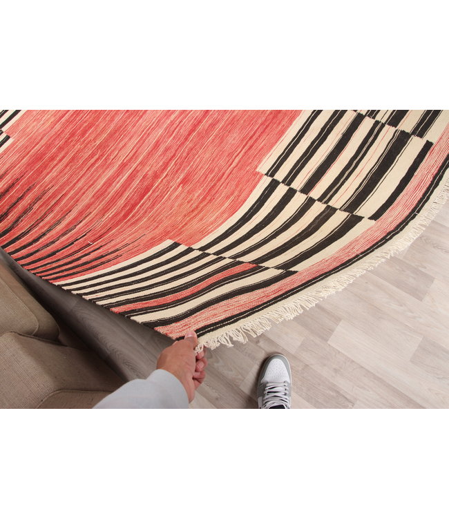 262x182cm Handmade Afghan modern Kilim Area Rug Wool Carpet