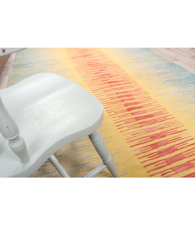 308x191cm Handgemacht modern Wolle Kelim Teppich