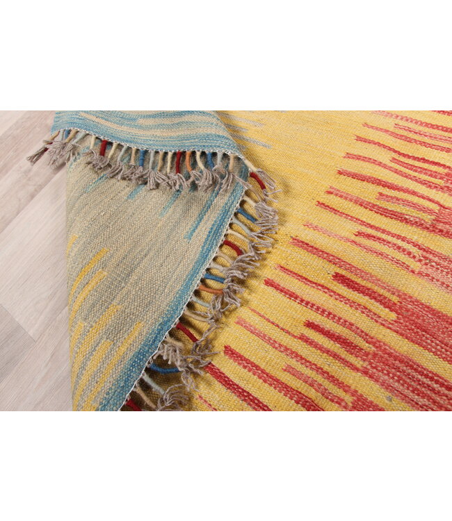 308x191cm Handmade Afghan modern Kilim Area Rug Wool Carpet