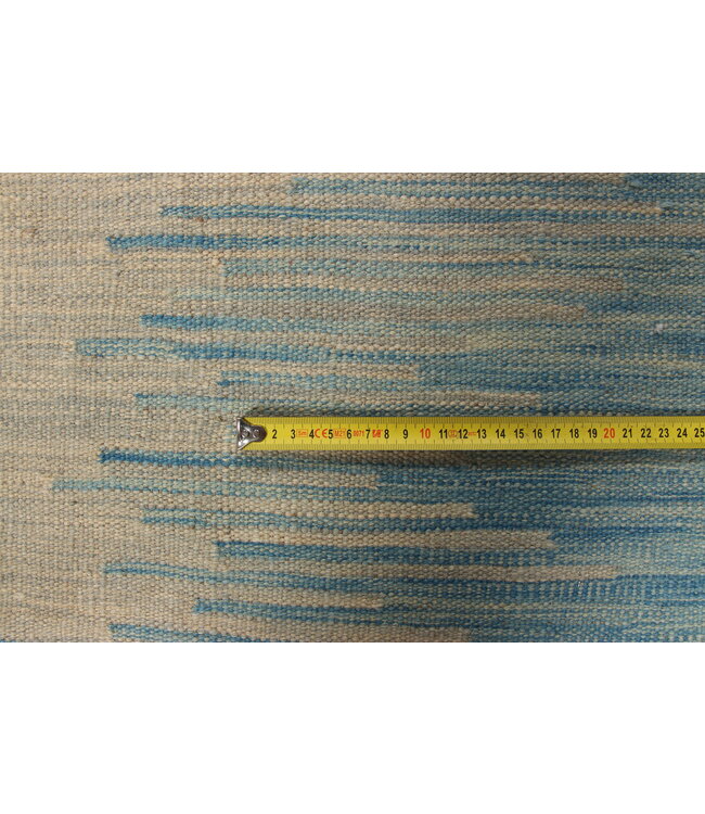 308x191cm  Handgeweven modern Kelim Tapijt Wol