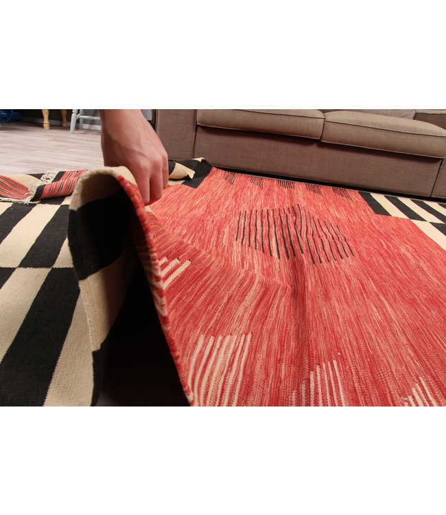 285x180cm Handmade Afghan modern Kilim Area Rug Wool Carpet