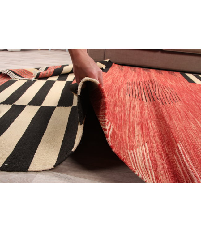 285x180cm Handmade Afghan modern Kilim Area Rug Wool Carpet