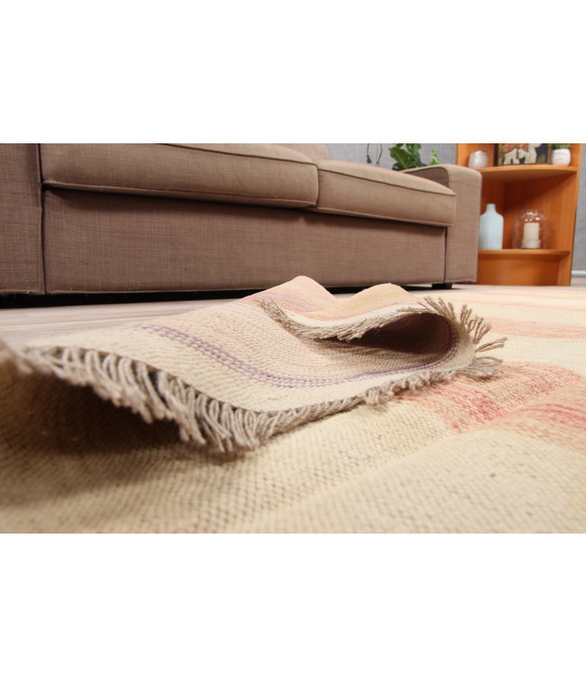 205x148cm Handmade Afghan modern Kilim Area Rug Wool Carpet