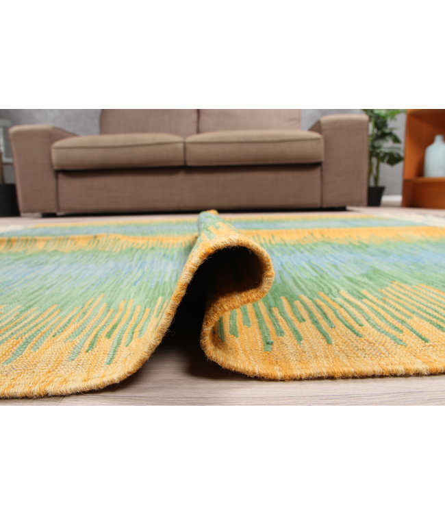 186x128cm Handmade Afghan modern Kilim Area Rug Wool Carpet