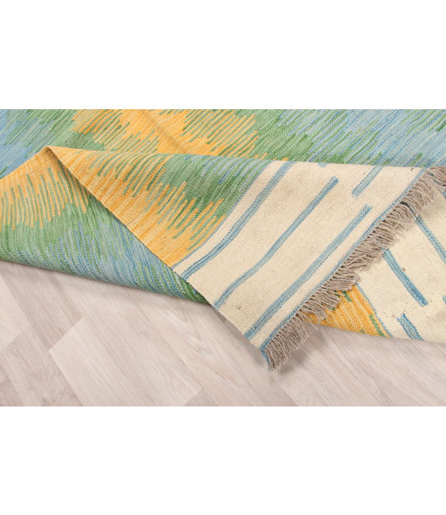 186x128cm Handmade Afghan modern Kilim Area Rug Wool Carpet