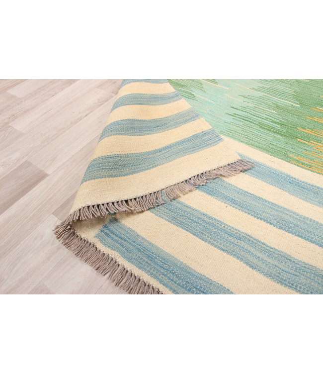 304x201cm Handmade Afghan modern Kilim Area Rug Wool Carpet