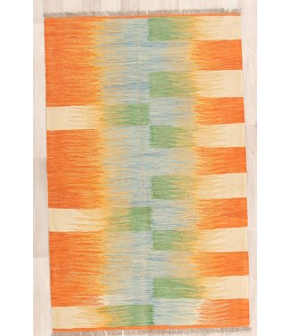 162x101cm Handgemacht modern Wolle Kelim Teppich