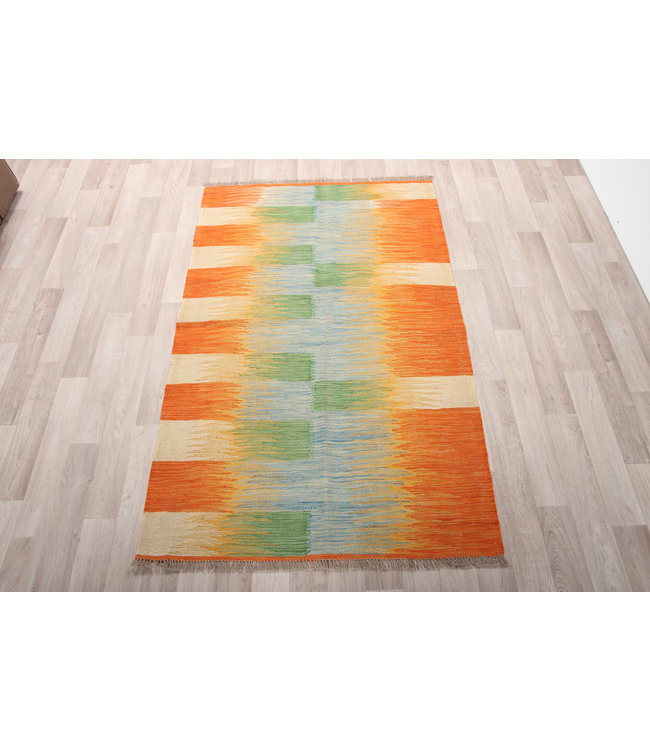 162x101cm Handmade Afghan modern Kilim Area Rug Wool Carpet